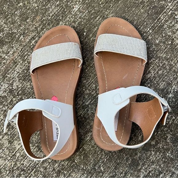 Steve Madden JPROBLER Girls Flat Sandal Sparkly Rhinestone Embellishment Size 2M - Picture 4 of 10